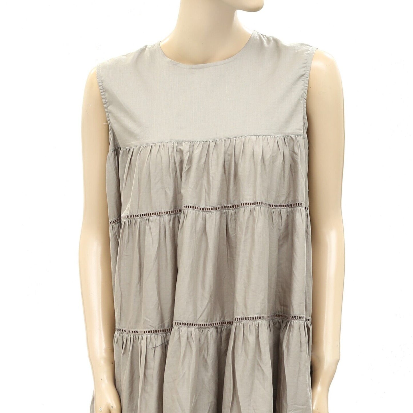 Merlette Solid Cotton-Voile Midi Dress