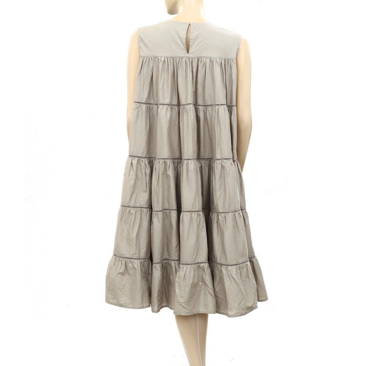 Merlette Solid Cotton-Voile Midi Dress