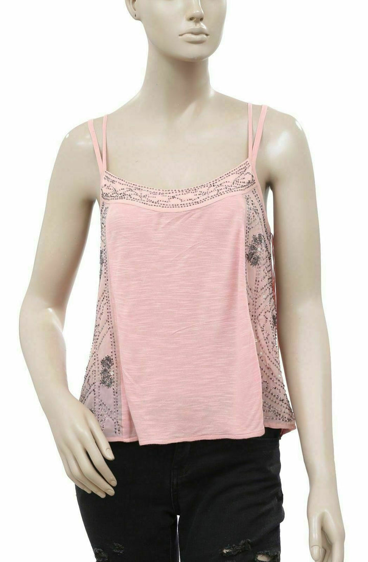 Kimchi Blue Urban Outfitters Embellished Criss Cross Cami Top M