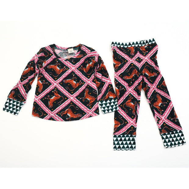 Anthropologie Kid's Girls Corinne Lent Tigress Flannel Pajama & Top