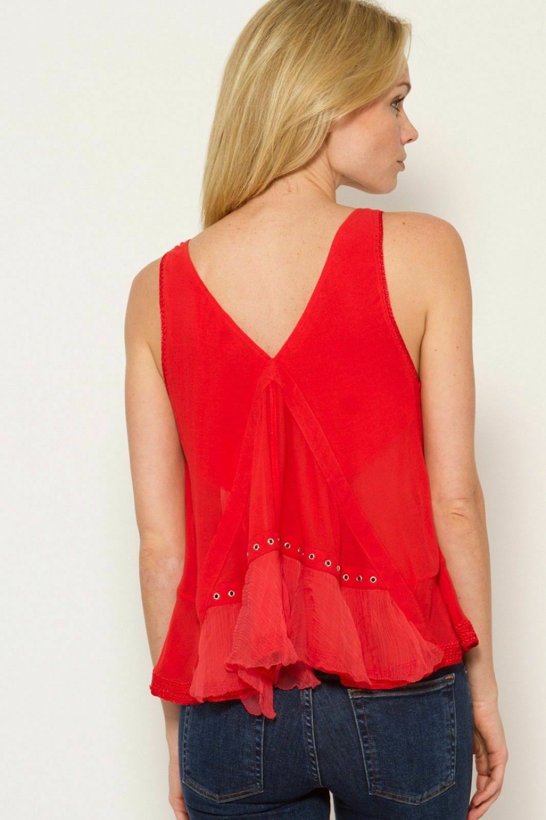 IRO Sackson Tank Red Blouse Top