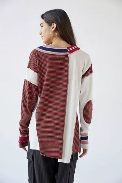 BDG Urban Outfitters Frazer Spliced Slouchy Sweater Tunic Top