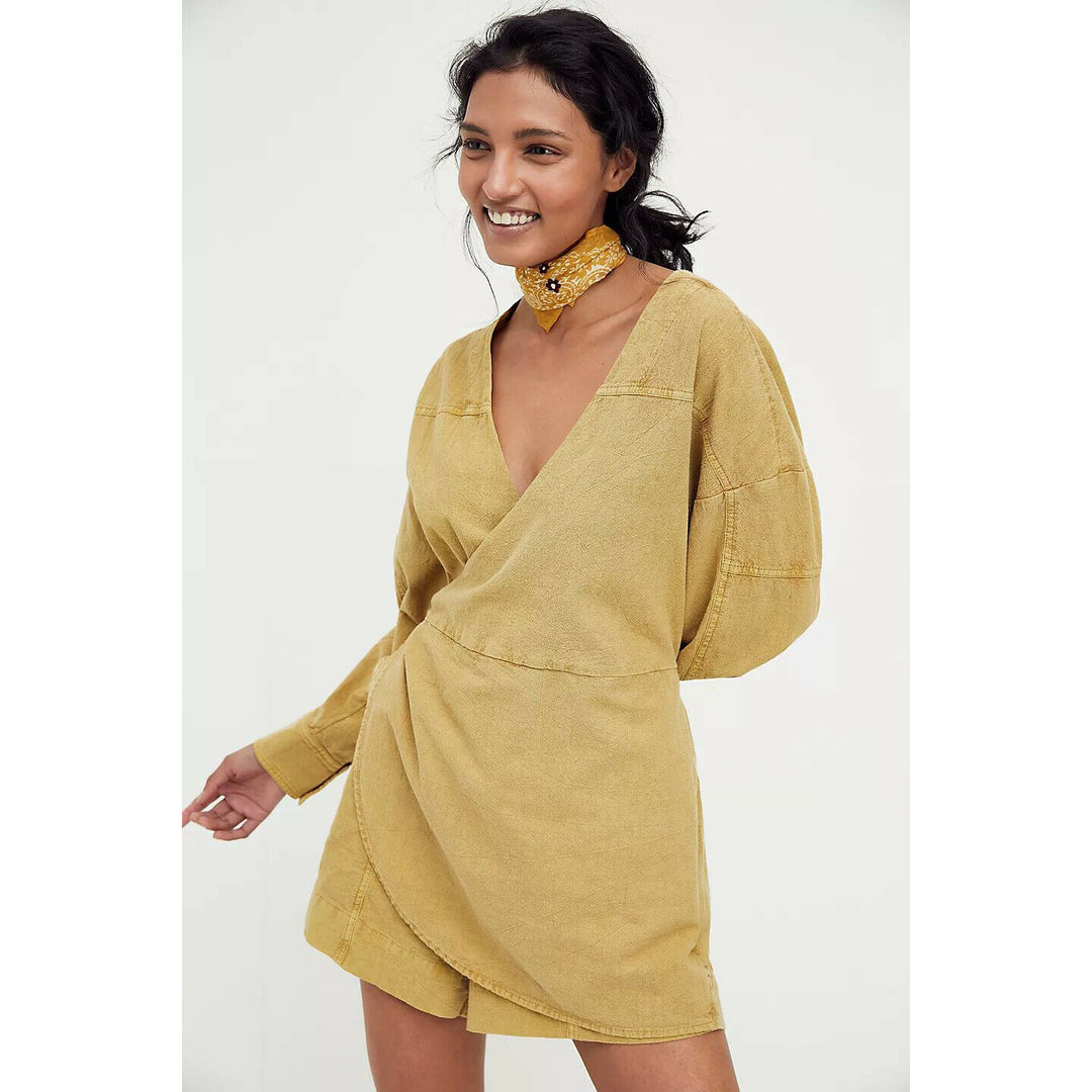 Free People Lia Wrap One Piece Romper Dress Free People Lia Wrap One Piece Romper Dress