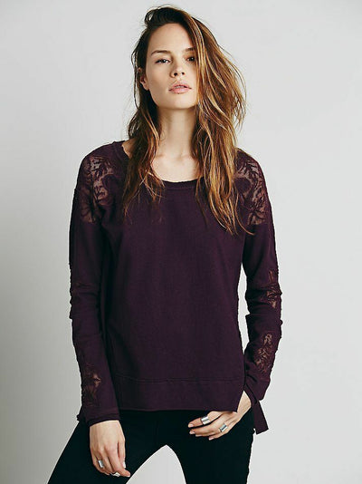 Free People Grandpa Jersey Outer Sunset Blouse Top