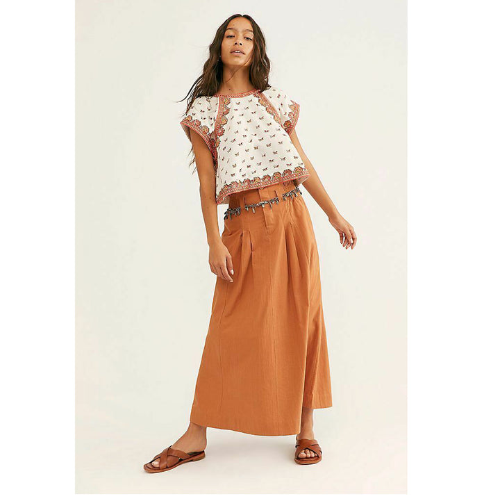 Free People Sierra Smocked Maxi Skirt