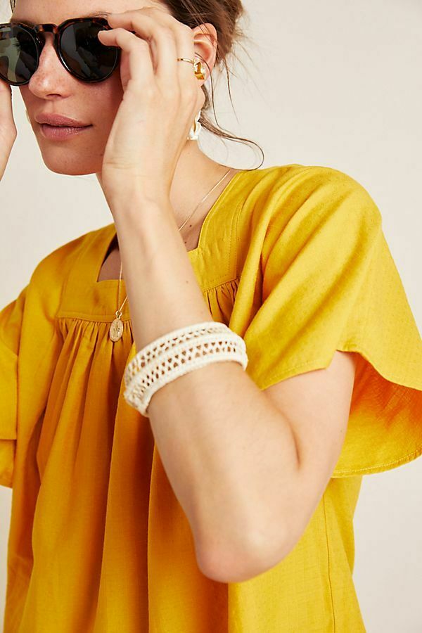 Frye x Anthropologie Marin Yellow Blouse Top