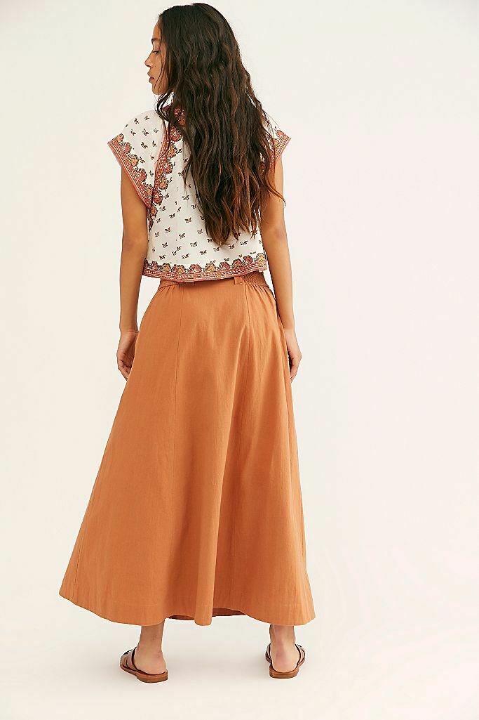 Free People Sierra Smocked Maxi Skirt