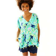 Lilly Pulitzer Sydney Caftan Printed Blouse Top