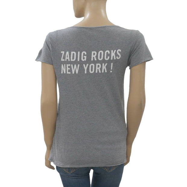 Zadig &amp; Voltaire Zadig Rocks New York 闪光印花 T 恤上衣