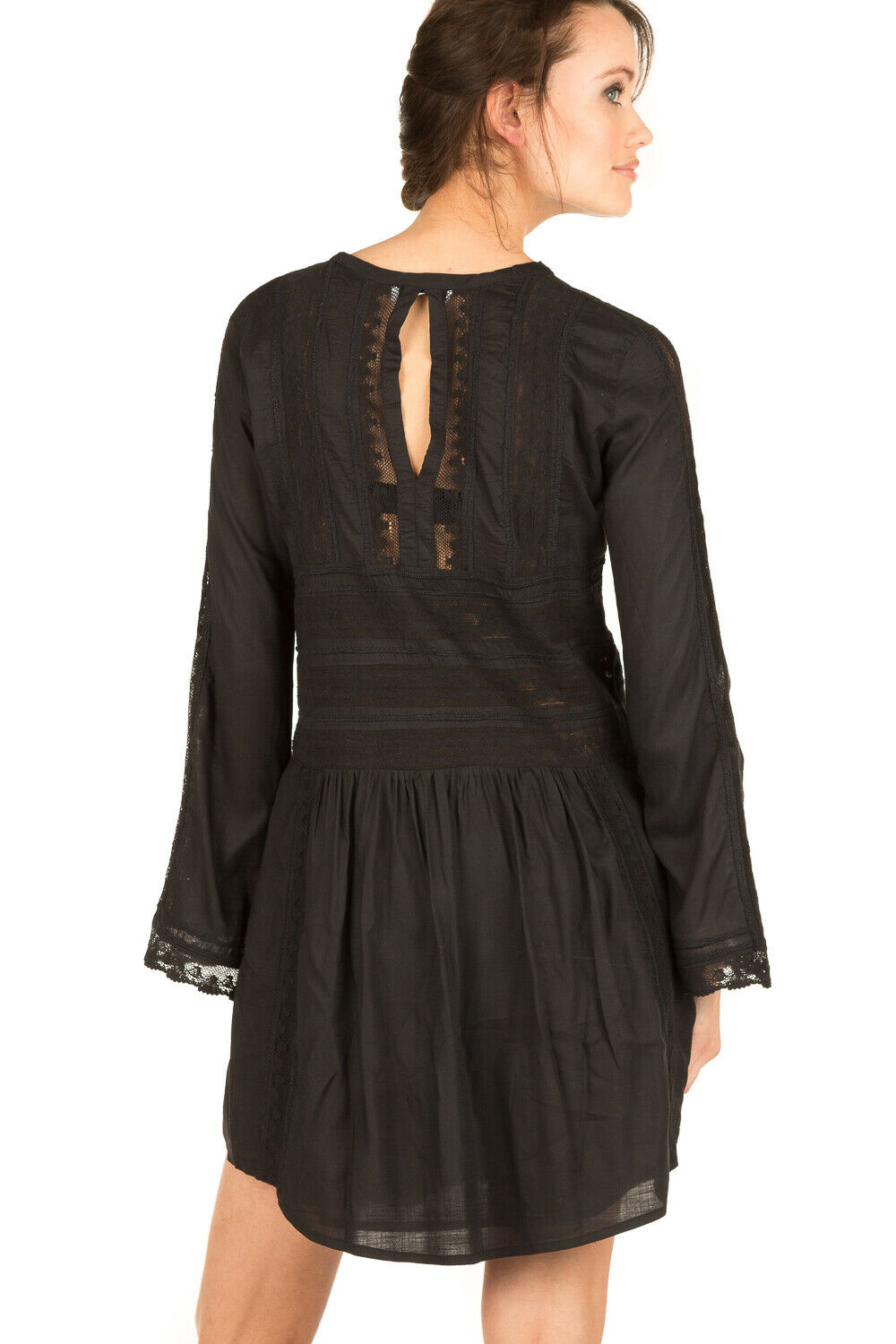 IRO Kelen Lace Black Tunic Dress