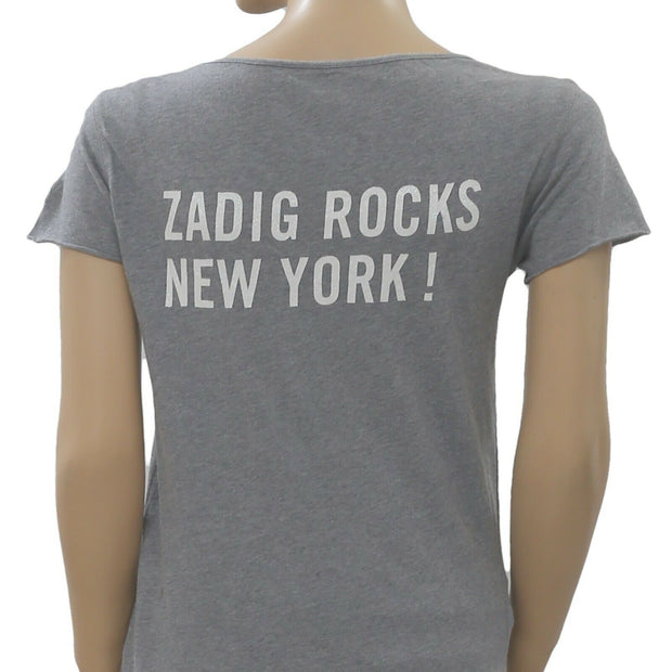 Zadig &amp; Voltaire Zadig Rocks New York 闪光印花 T 恤上衣