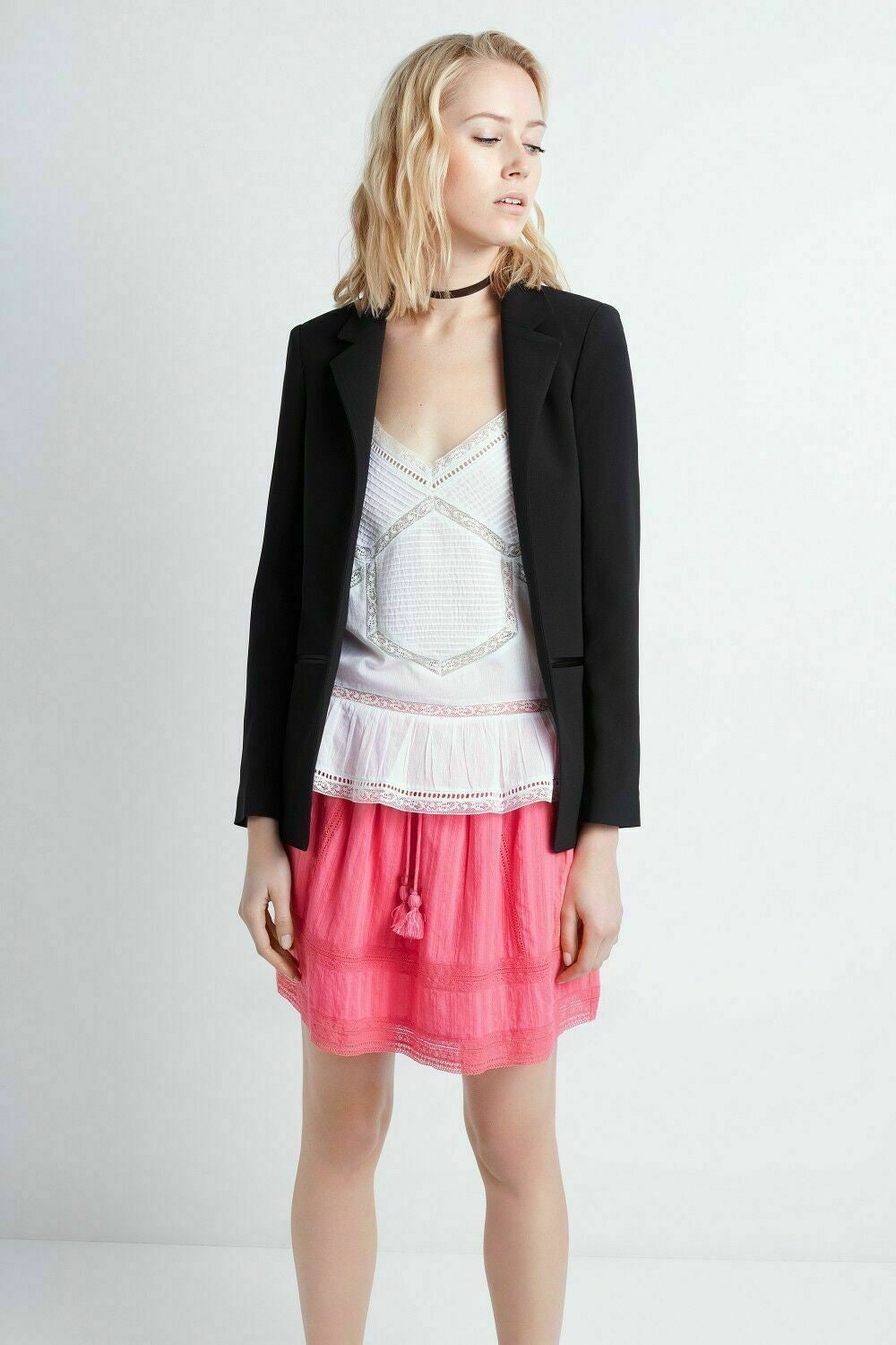 Zadig & Voltaire Joxini Lace Fushia Skirt