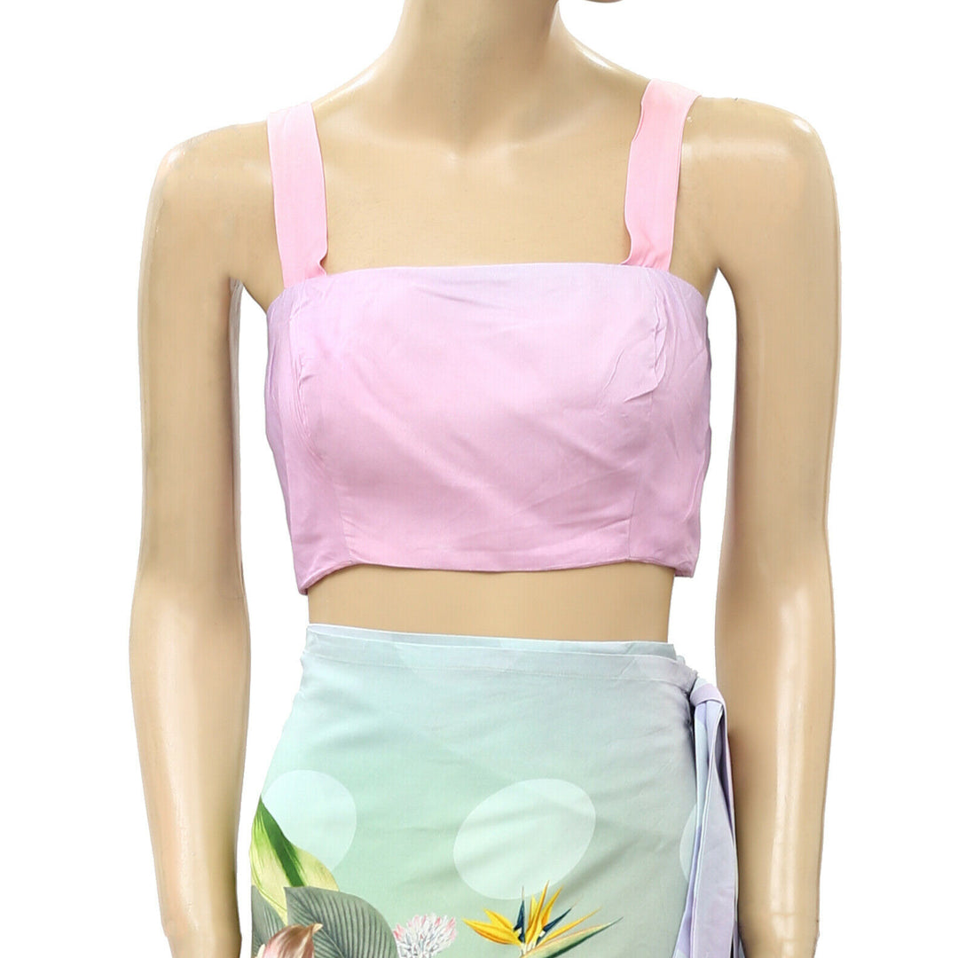 Farm Rio Anthropologie Solar Flower Crop Top