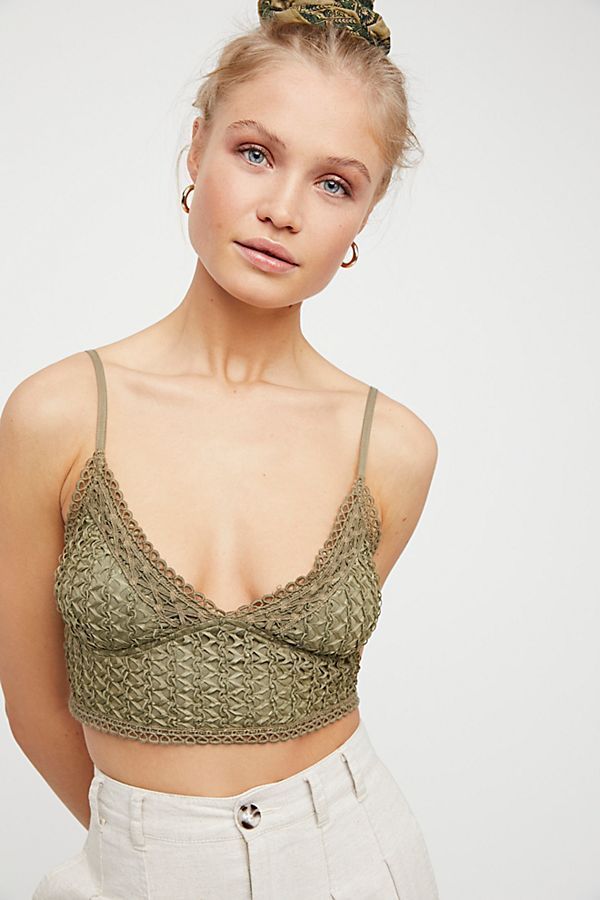 Free People FP One Nicola Brami Smocked Bralette Top S