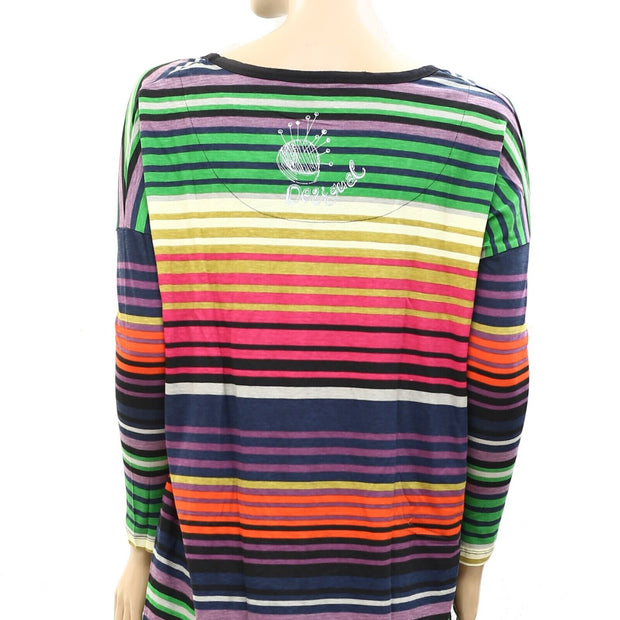 Desigual Rainbow Printed Tunic Top
