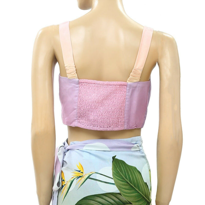 Farm Rio Anthropologie Solar Flower Crop Top