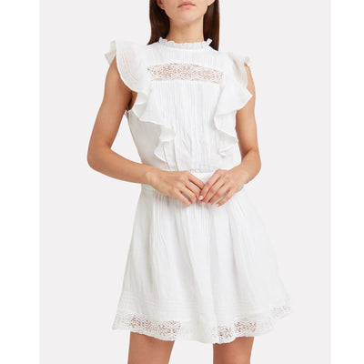 Frame Lace Inset Mini Dress M