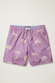 Bonobos Riviera 再生泳裤紫色棕榈短裤