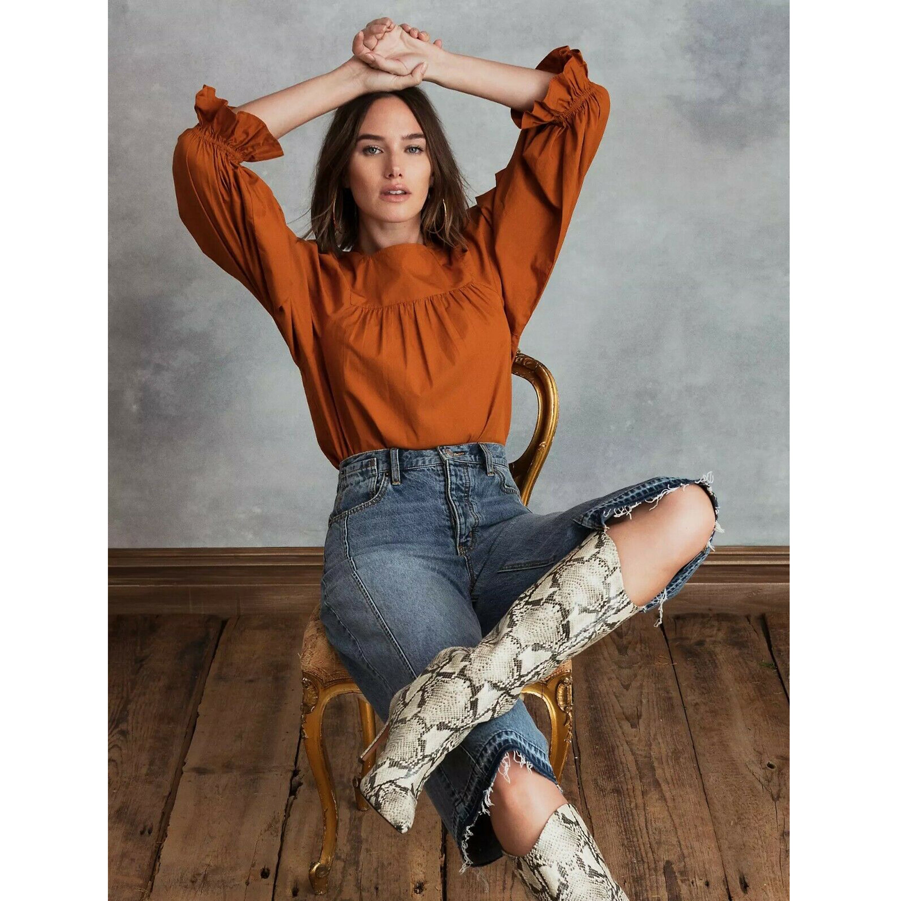 Happy X Nature Kate Hudson Juliet Blouse Top – White Chocolate Couture