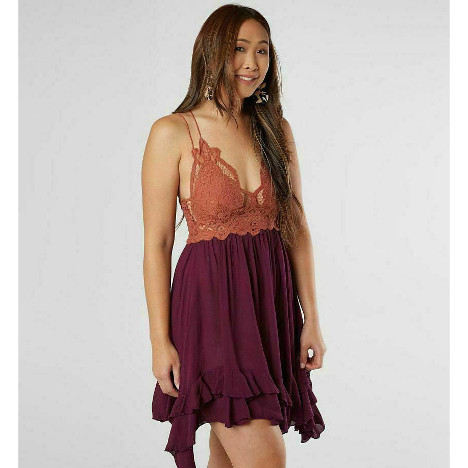 free people adella mini dress Free People Adella Slip Dress in Rose