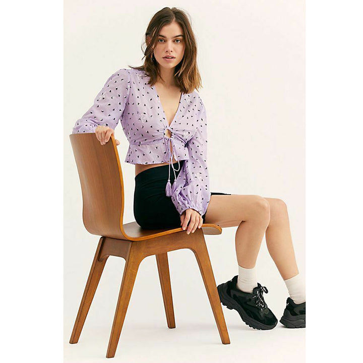 Free People La Rose Embroidered Blouse Top