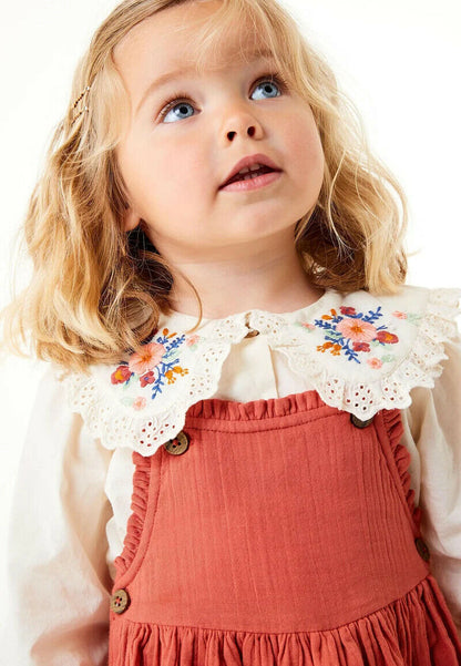 Next Baby Kids Girls Embroidered Buttondown Top