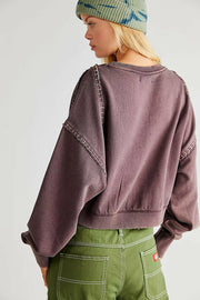 Free People We The Free Mimi Pullover Sweatshirt Top