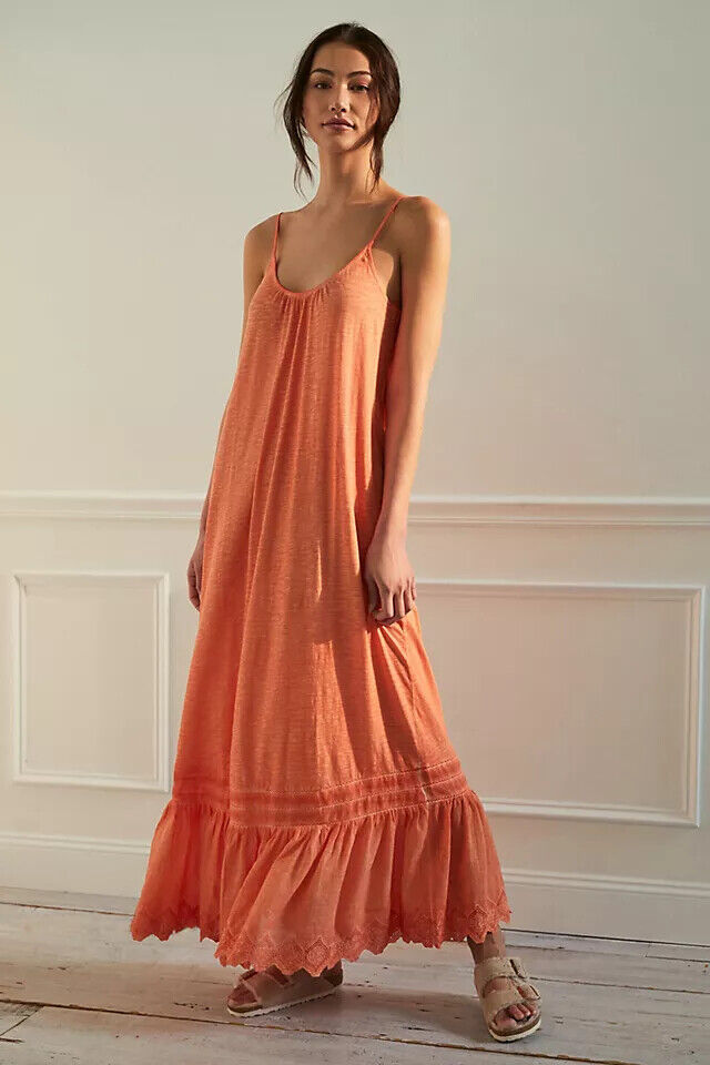 anthropologie orange maxi dress Orange Maxi & Long Dresses