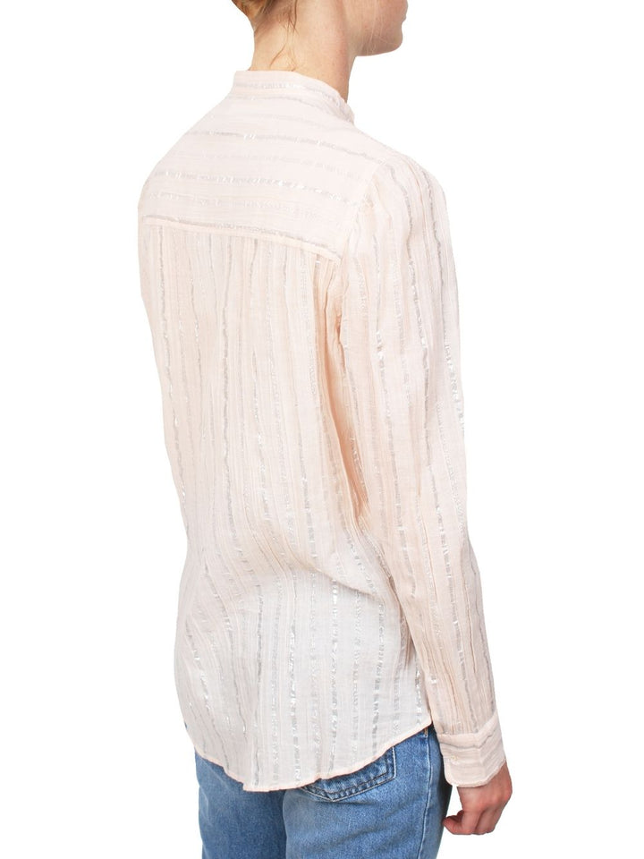 Etoile Isabel Marant Samson Metallic Peach Blouse Top