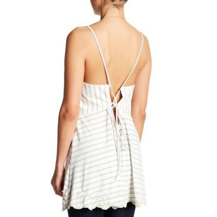 Free People Seafaring Embroidered Cami Tunic Top