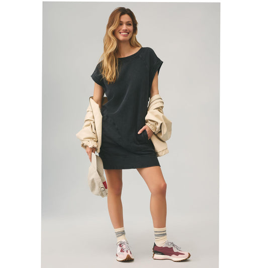 Daily Practice by Anthropologie Lounge Boatneck Mini Dress