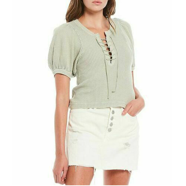 Free People FP One Hayden Thermal Blouse Top