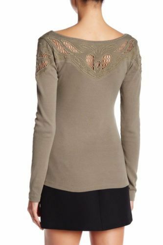 Free People With Love Lace Embroidered Blouse Top