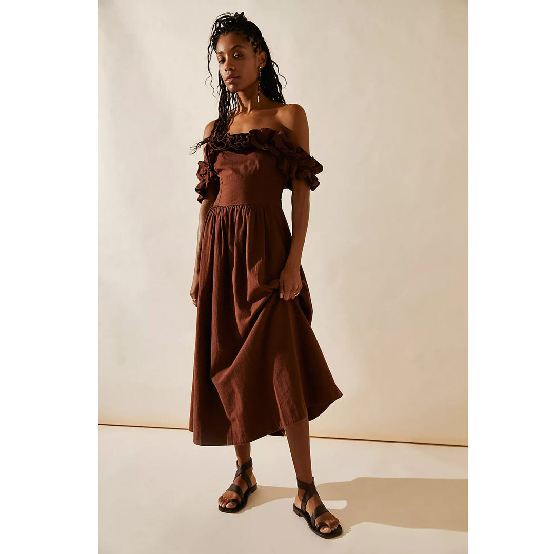 Free People Free Est Ruffle It Up Midi Dress Free People Free Est Ruffle It Up Midi Dress