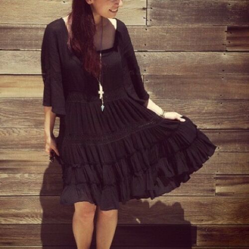 Free People Dream Cloud Black Mini Dress White Chocolate Couture Free People Dream Cloud Black Mini Dress White Chocolate Couture