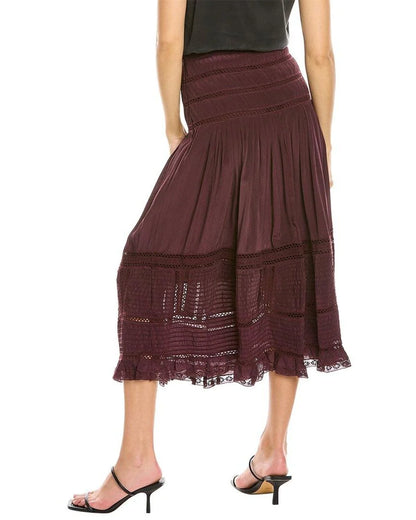 Sea New york Women's Purple Poppy Midi Skirt