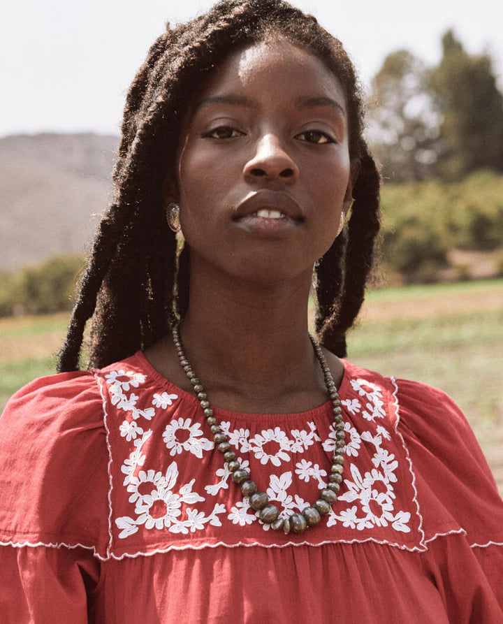 The Great Heirloom Red Midi Dress